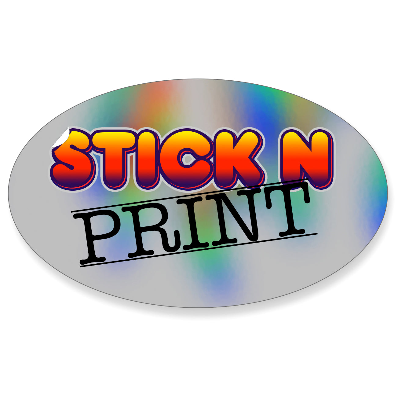 Custom Oval Holographic Stickers